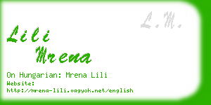 lili mrena business card